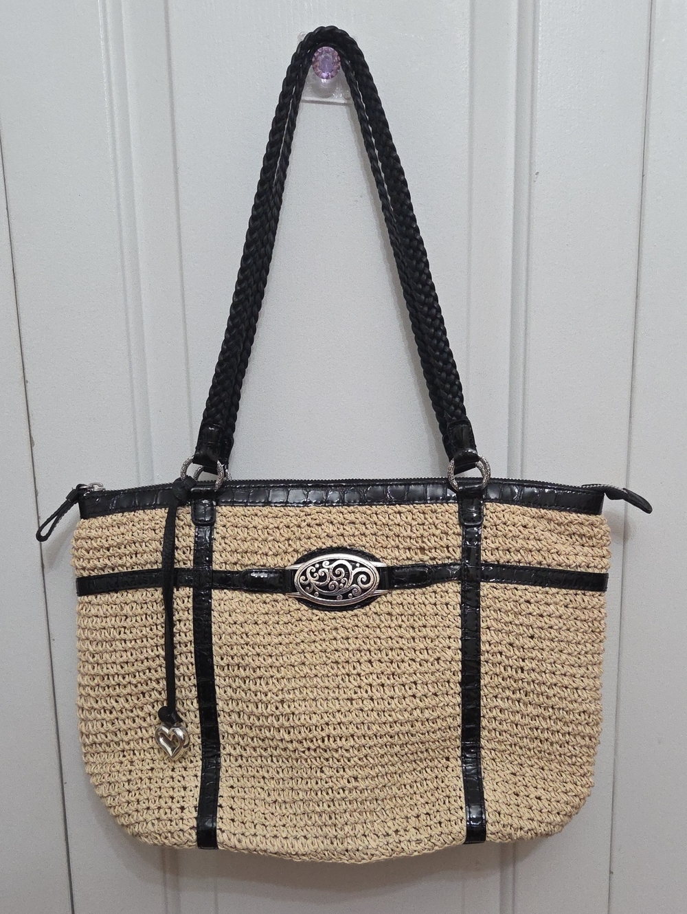 Brighton Hearts Tapestry Woven Large Shoulder Bag
